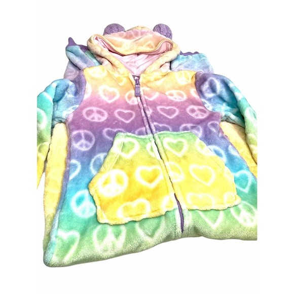 More than Magic Girls One Piece Ombre Pajamas Union Suit Hearts Peace Sz XS 4/5 - Picture 1 of 12